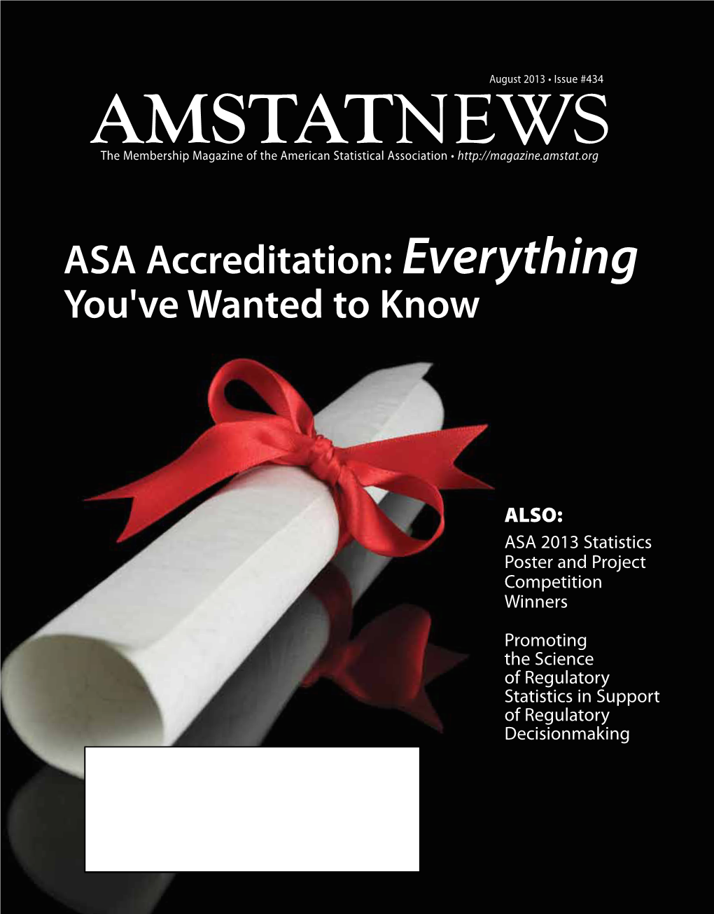 AMSTATNEWS the Membership Magazine of the American Statistical Association •