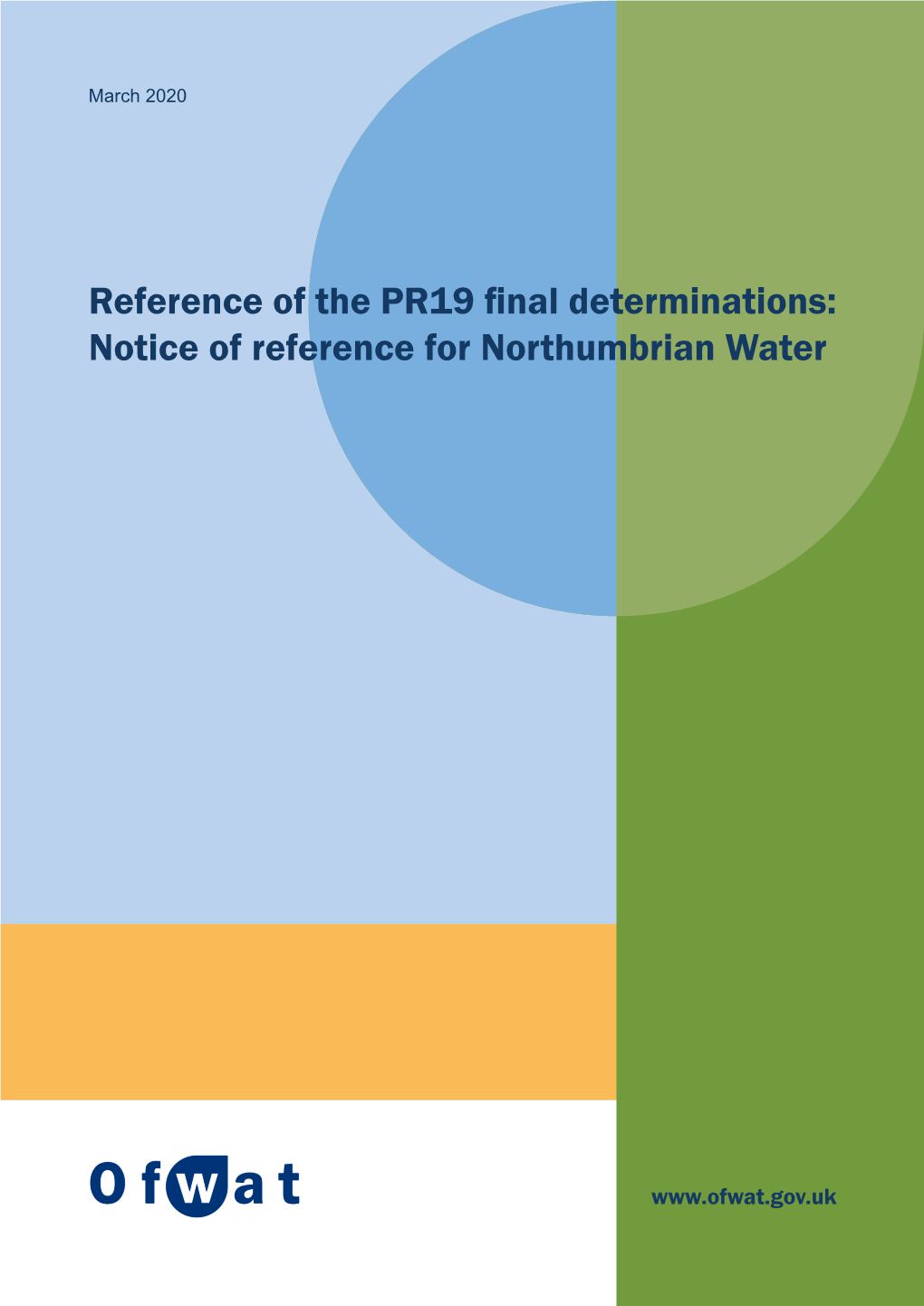 Notice of Reference for Northumbrian Water