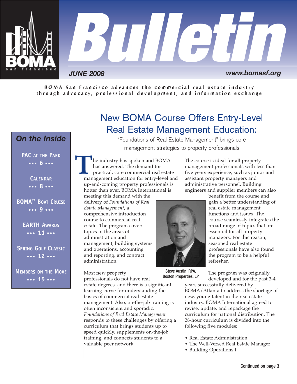 BOMA Bulletin the Swig Company, LLC Thyssenkrupp Elevator Is Published Quarterly