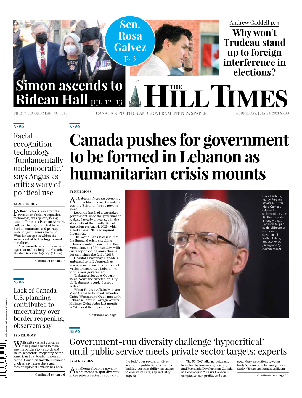 Canada Pushes for Government to Be Formed in Lebanon As Humanitarian Crisis Mounts