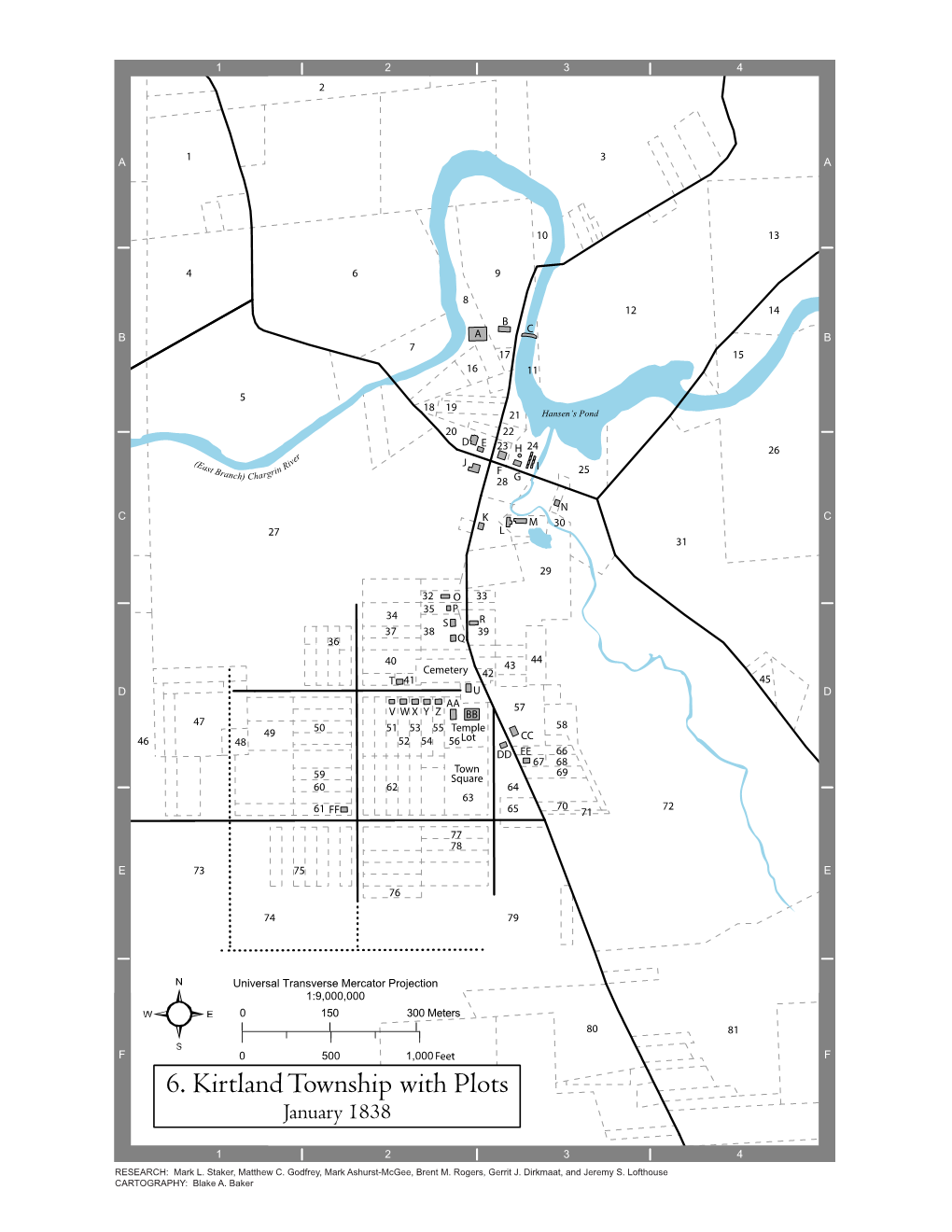 Kirtland Township with Plots, January 1838