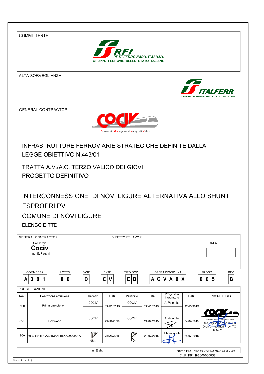 Cociv INTERCONNESSIONE DI NOVI LIGURE ALTERNATIVA ALLO