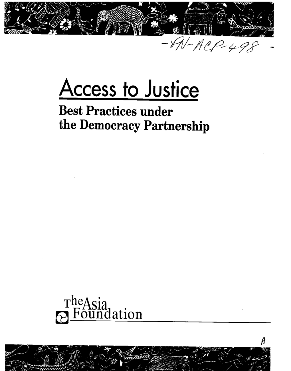 Access to Justice Best Practices Under the Democracy Partnership