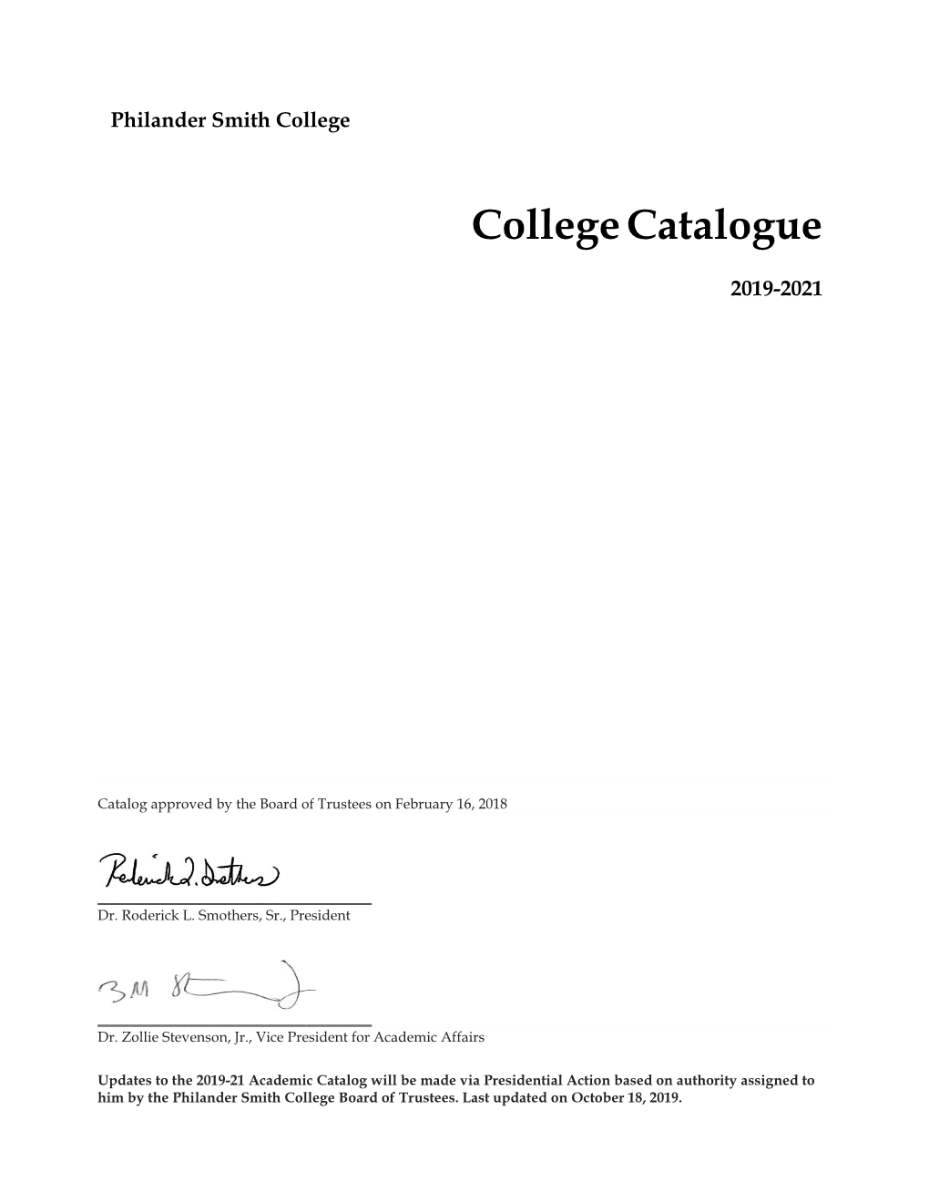 College Catalogue