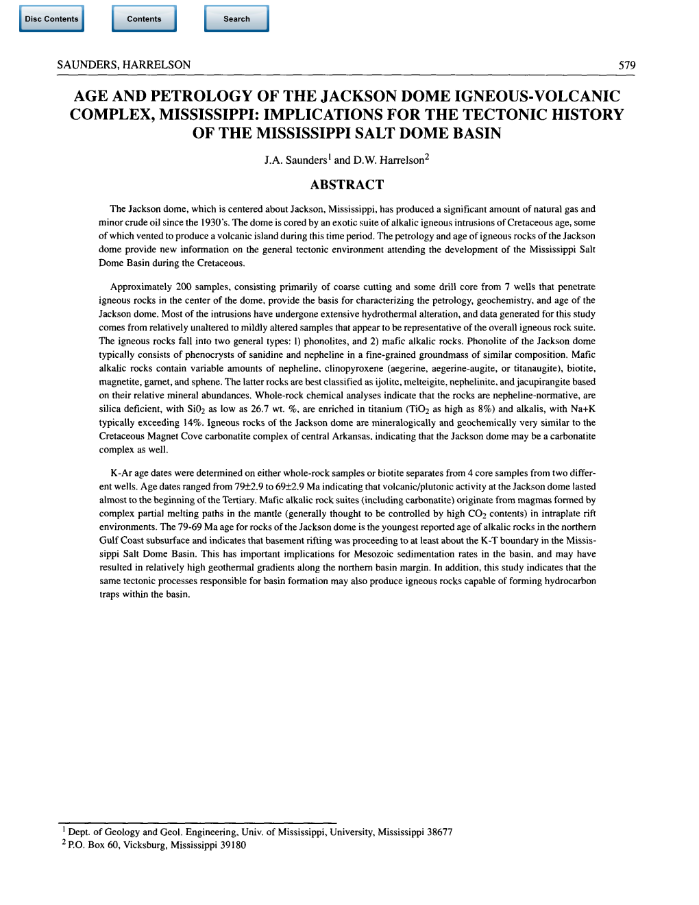 Age and Petrology of the Jackson Dome Igneous-Volcanic Complex, Mississippi: Implications for the Tectonic History of the Mississippi Salt Dome Basin