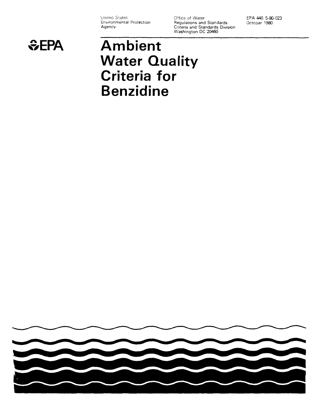 Ambient Water Quality Criteria for Benzidine AMBIENT WATER QUALITY CRITERIA for BENZIDINE