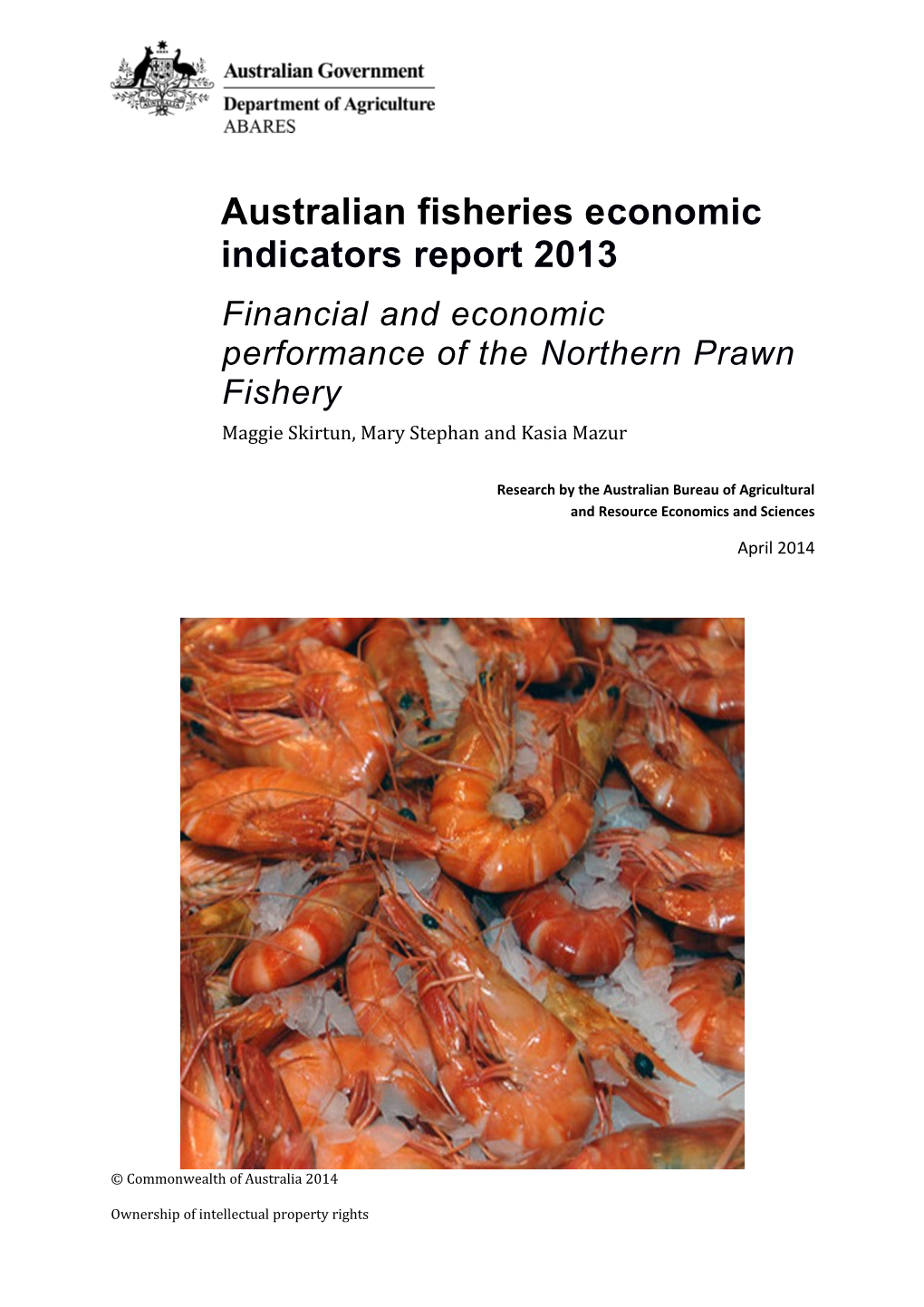 Australian Fisheries Economic Indicators Report 2013