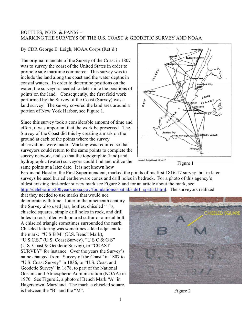 Bottles, Pots, & Pans?-Marking the Surveys of the U.S. Coast