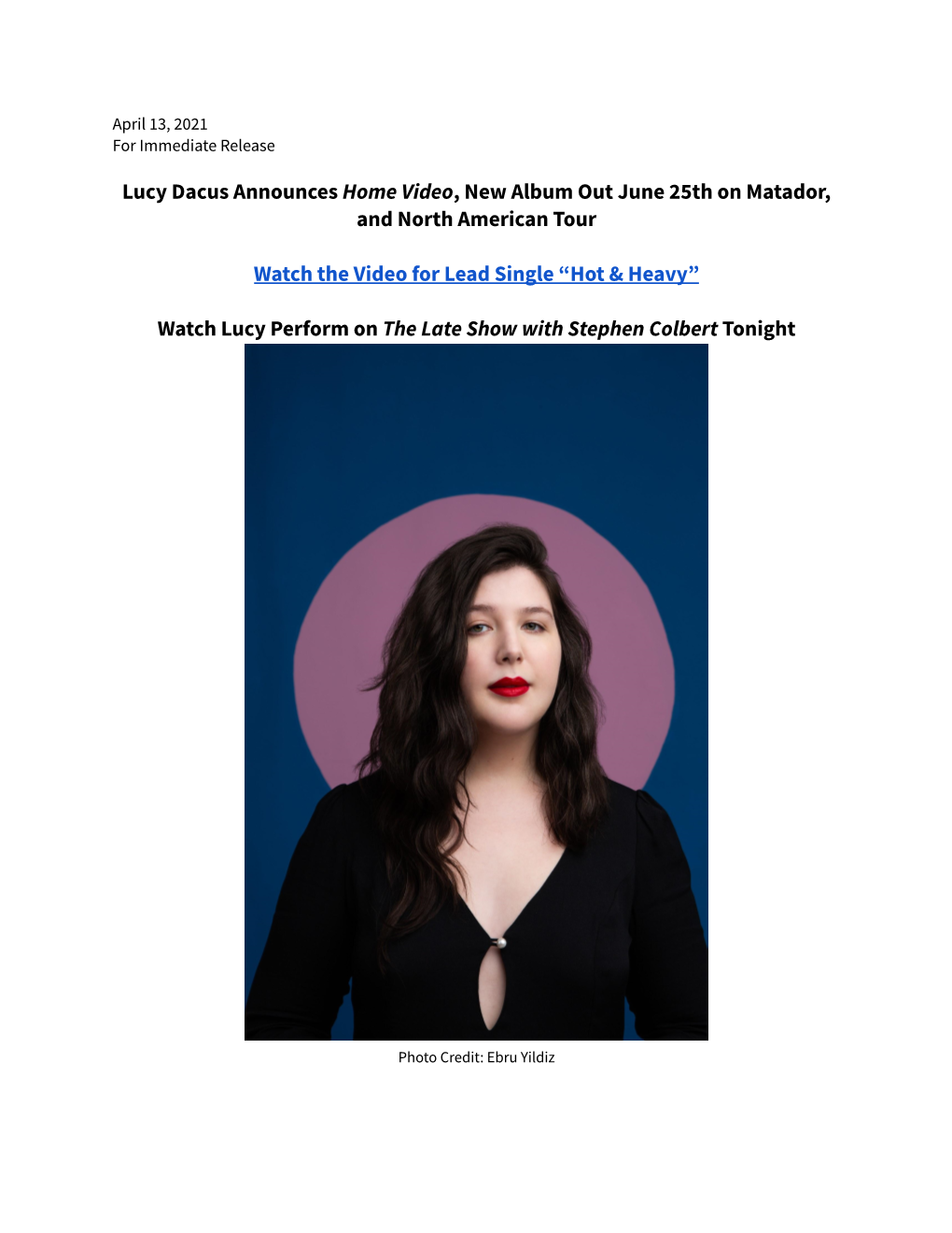 Lucy Dacus Announces Home Video, New Album out June 25Th on Matador, and North American Tour
