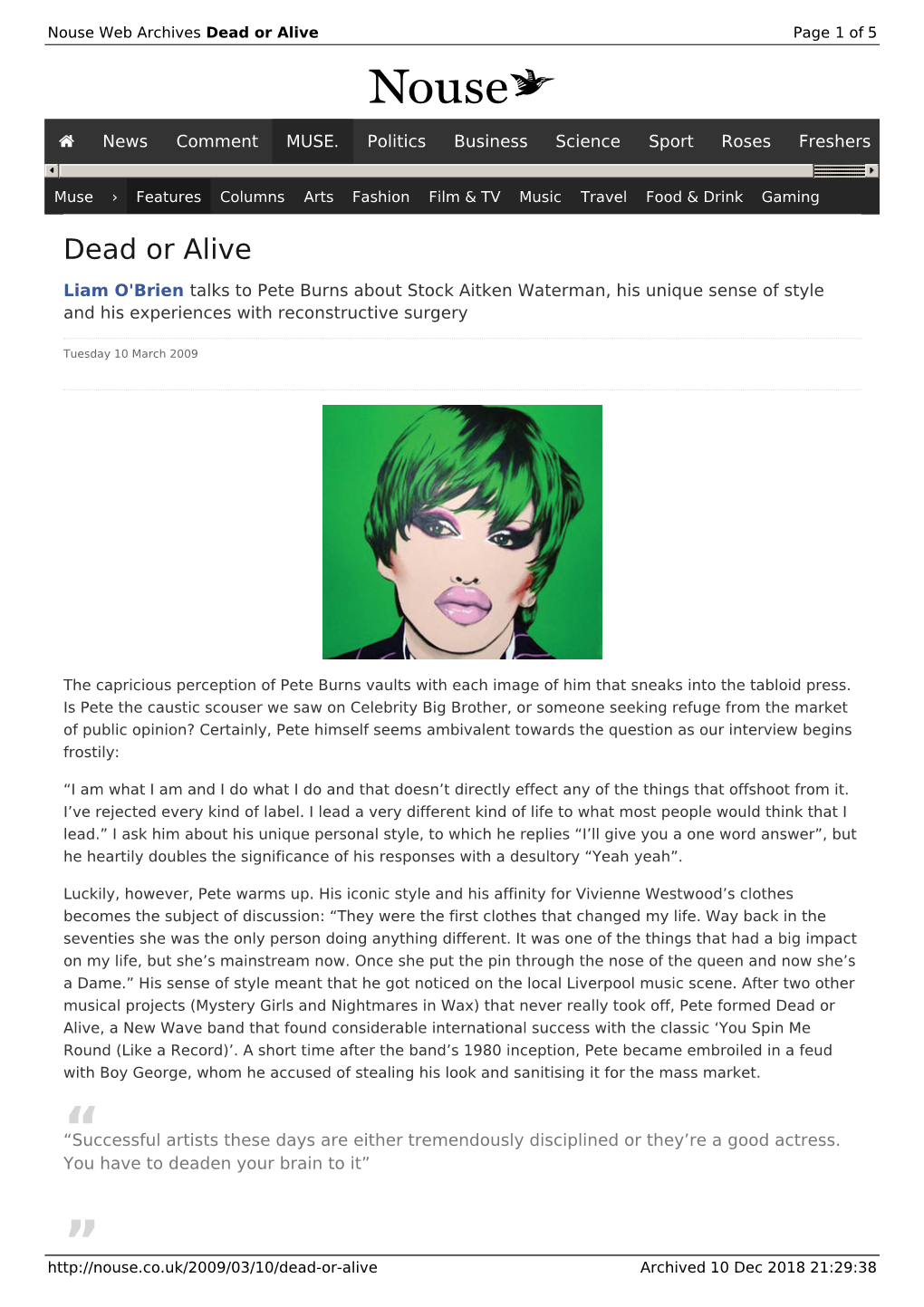 Dead Or Alive | Nouse