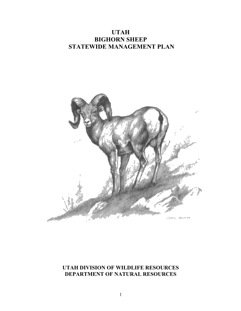 Utah Bighorn Sheep Statewide Management Plan
