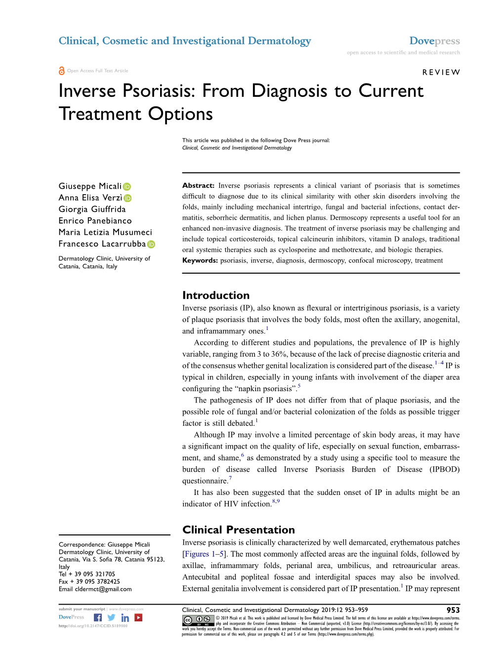 Inverse Psoriasis: from Diagnosis to Current Treatment Options