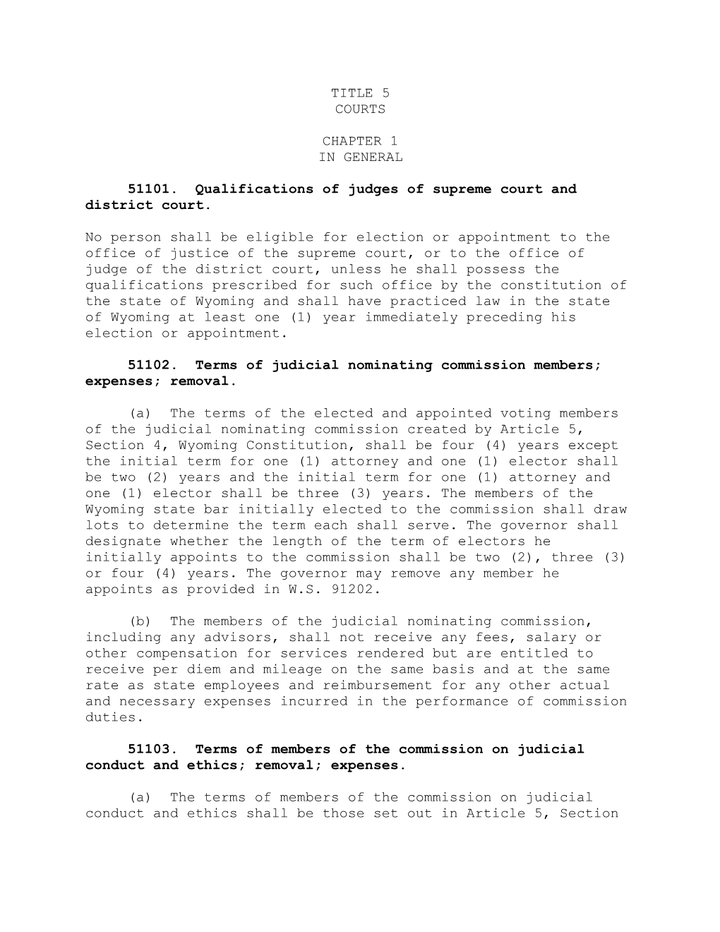 51101. Qualifications of Judges of Supreme Court and District Court