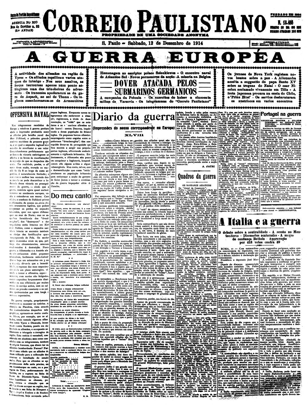 Diário Da Guerra 1 Itália E a Guerra