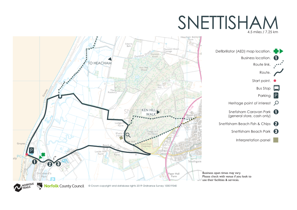 SNETTISHAM 4.5 Miles / 7.25 Km