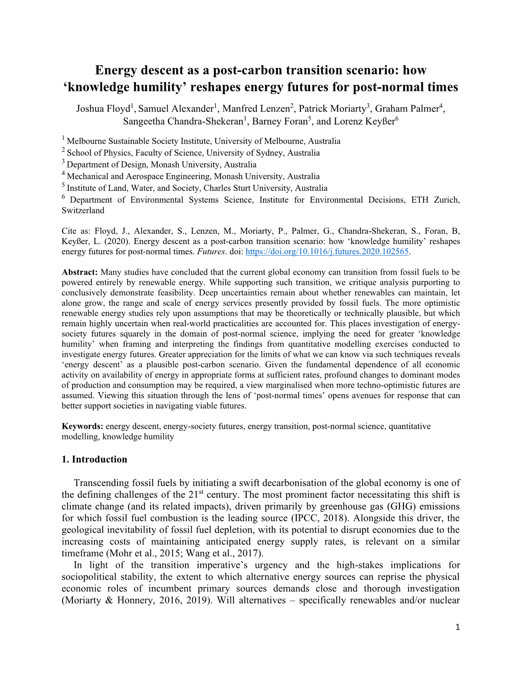 How 'Knowledge Humility' Reshapes Energy Futures for Post-Normal Times