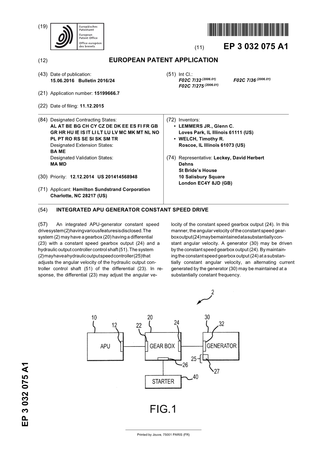 Integrated Apu Generator Constant Speed Drive