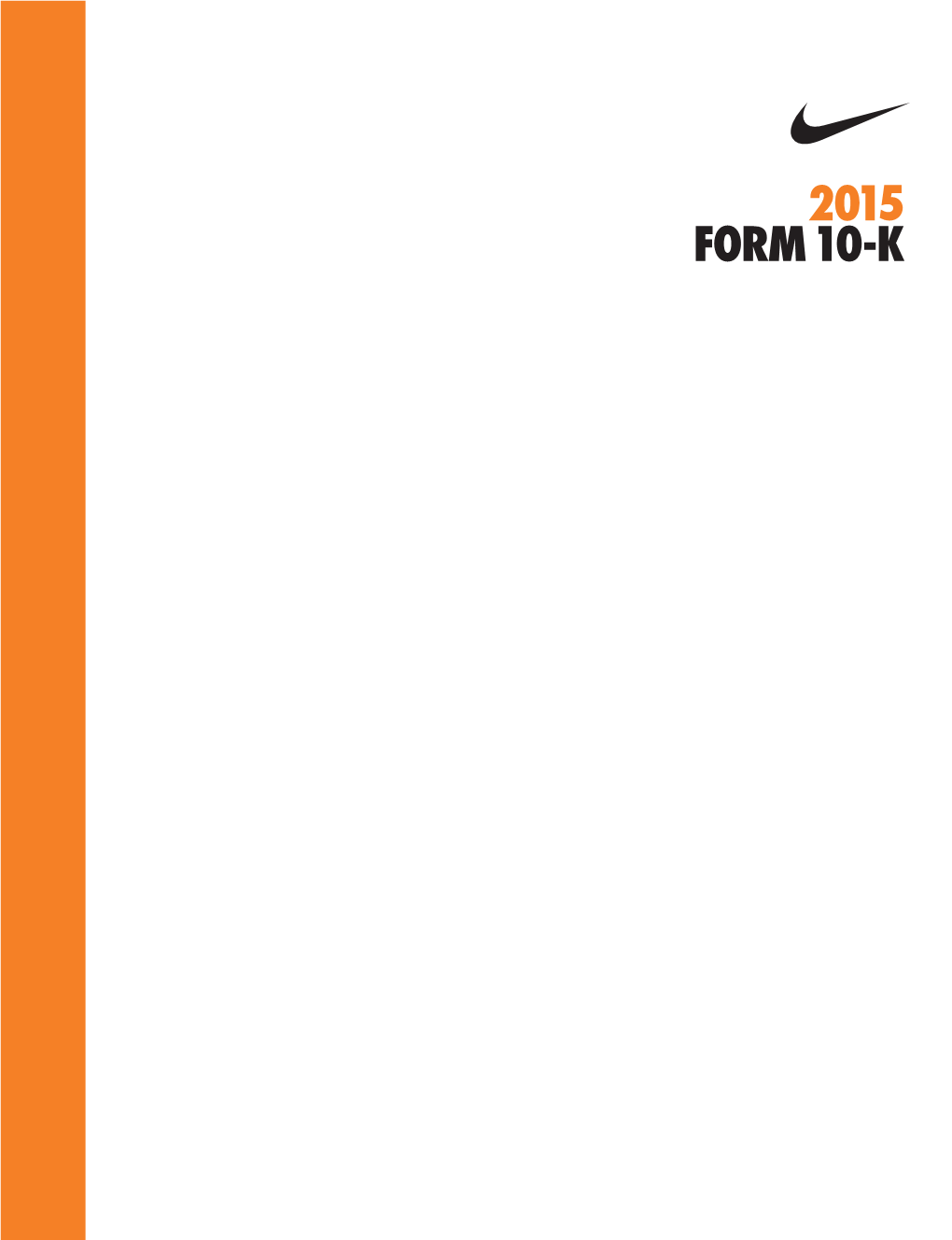 NIKE, INC. ANNUAL REPORT on FORM 10-K Table of Contents