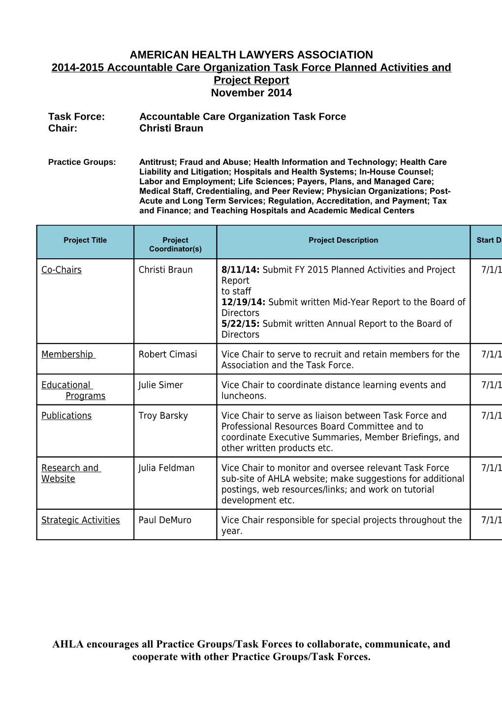 American Health Lawyers Association s1