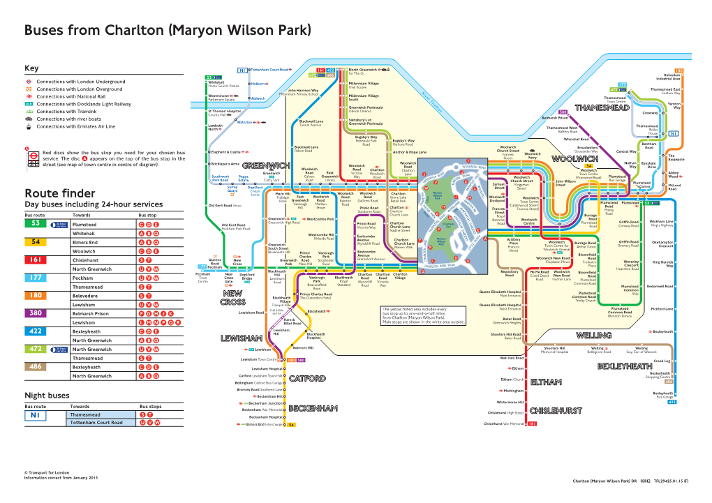 Buses from Charlton (Maryon Wilson Park)