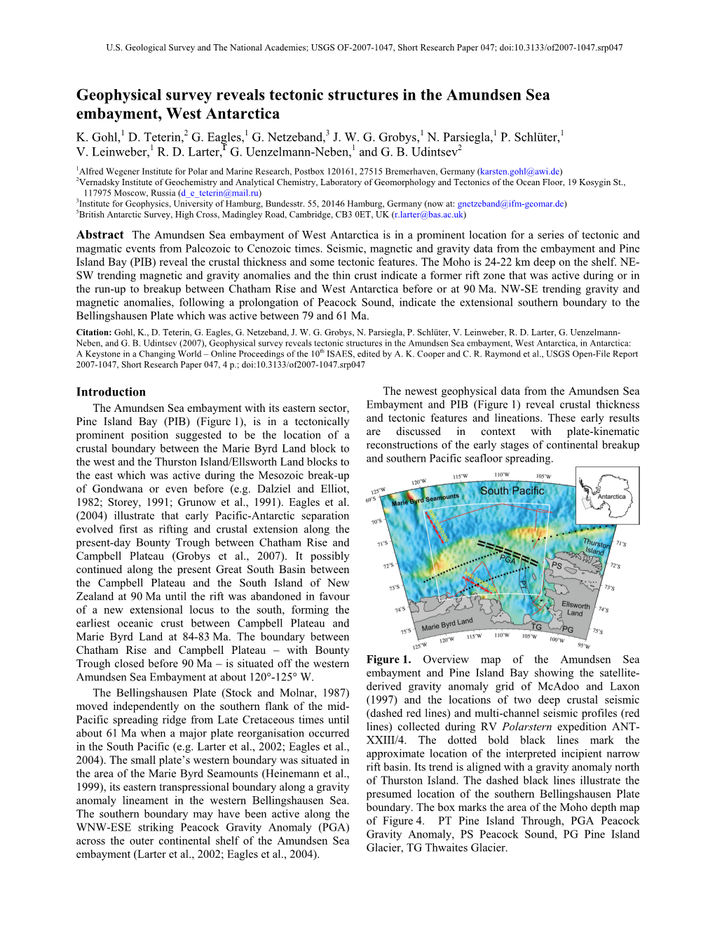 USGS Open-File Report 2007-1047, Short Research Paper 047, 4 P.; Doi:10.3133/Of2007-1047.Srp047