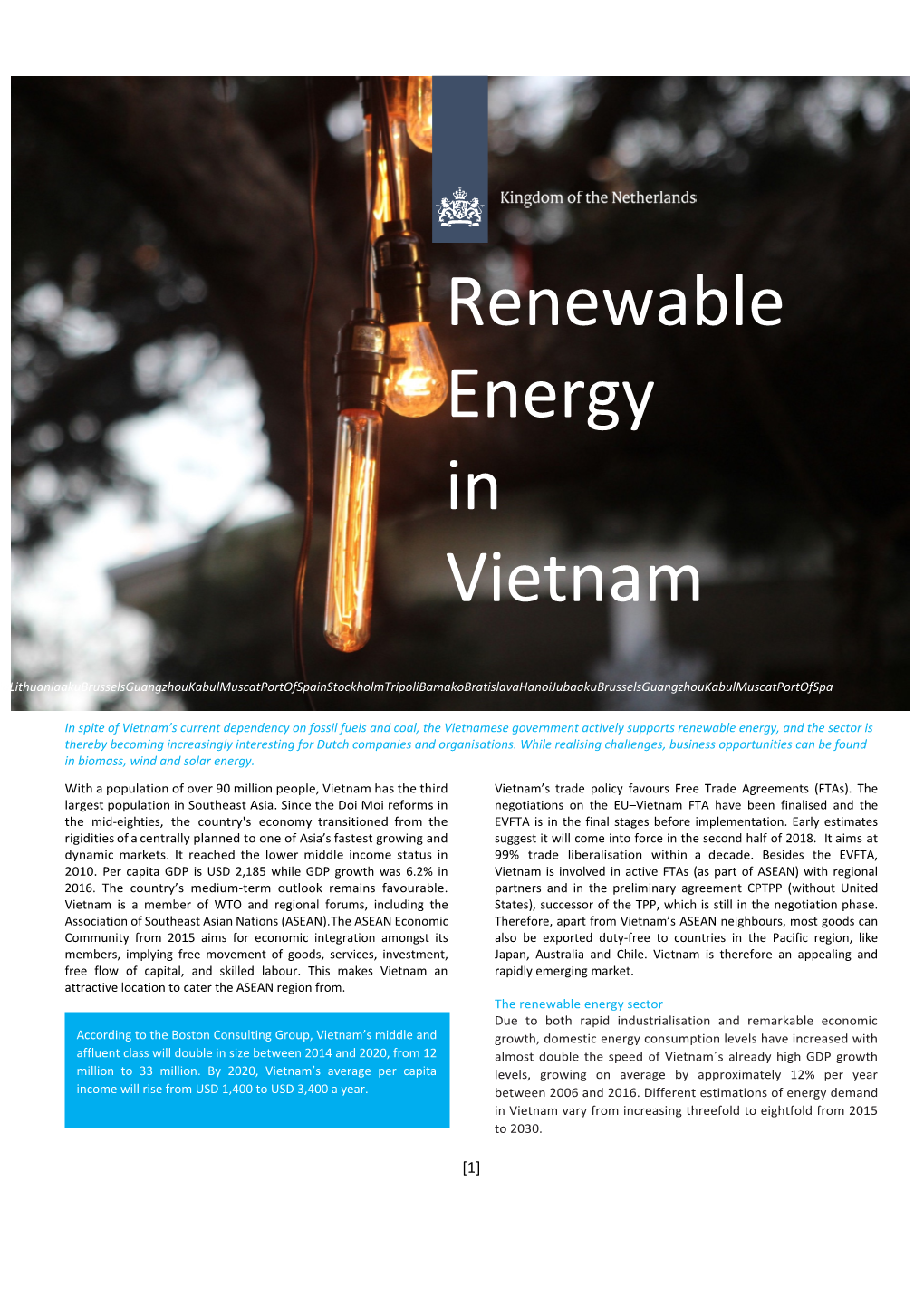 Renewable Energy in Vietnam