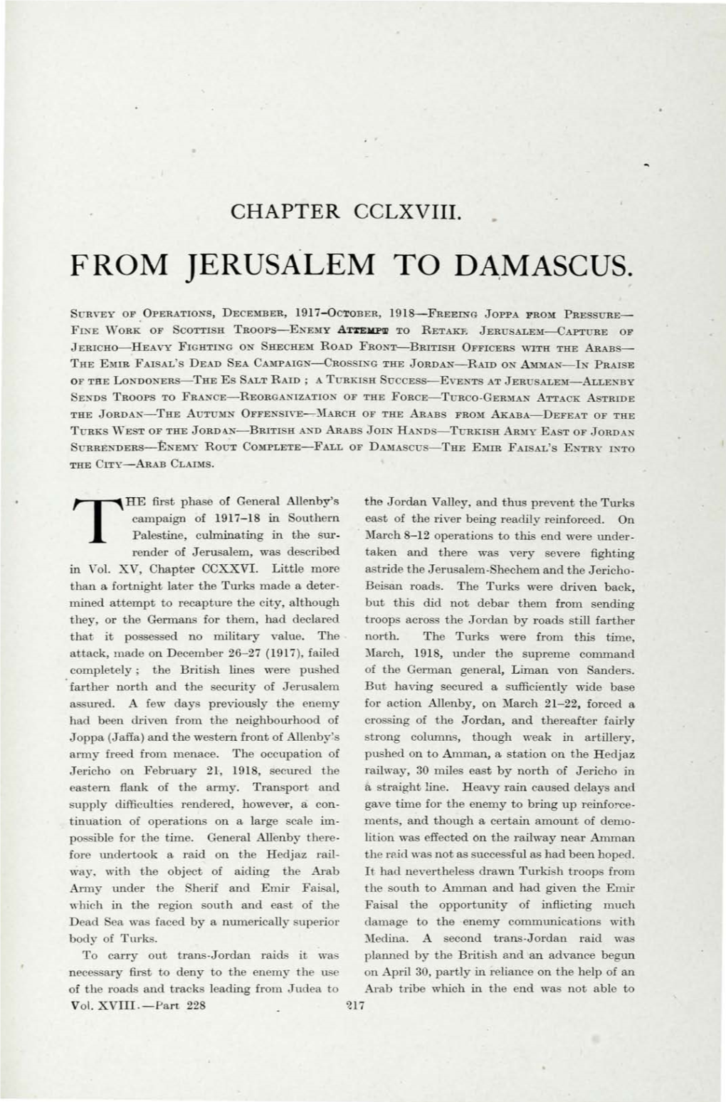 From Jerusalem to Da,Mascus
