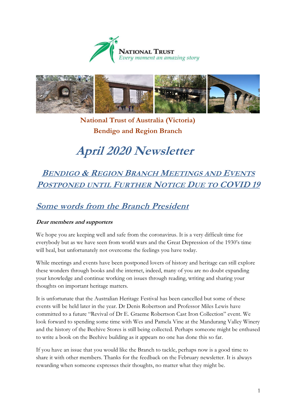 April 2020 Newsletter