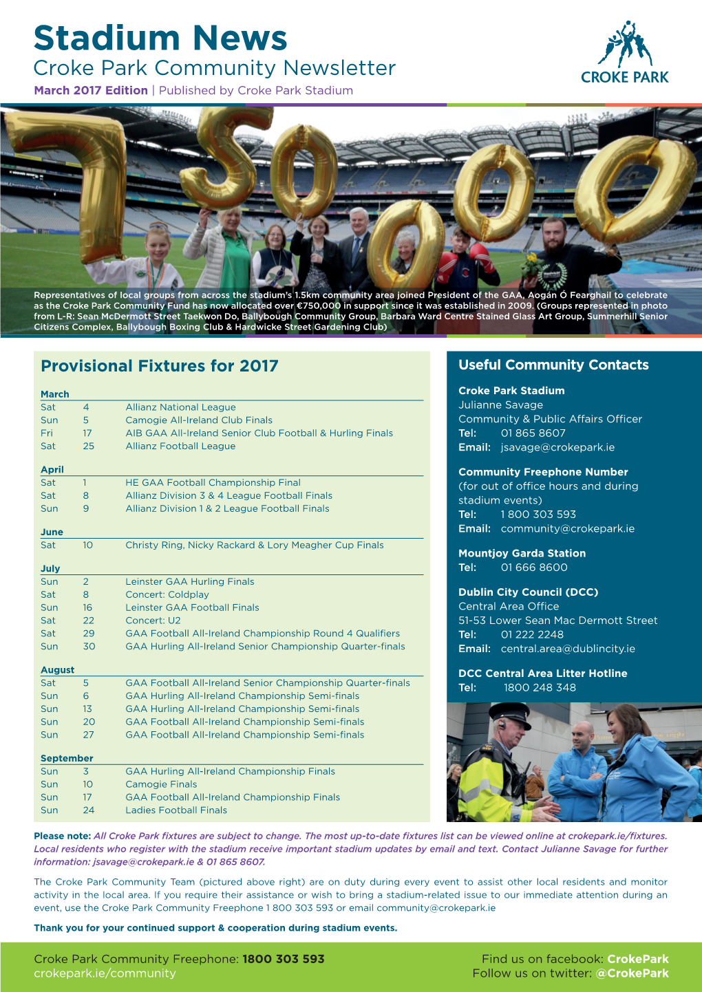 Stadium News Croke Park Community Newsletter March 2017 Edition | Published by Croke Park Stadium