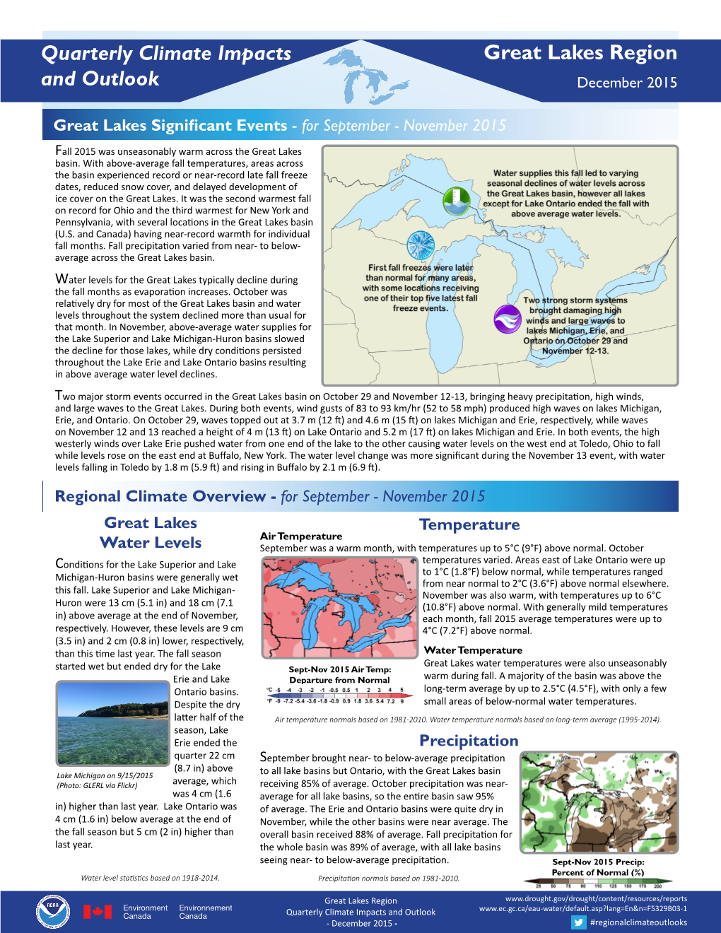 Great Lakes Region and Outlook December 2015