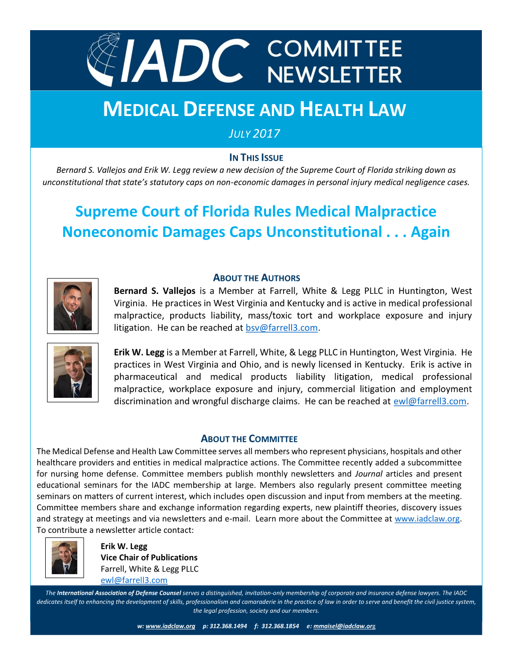 Medical Defense and Health Law