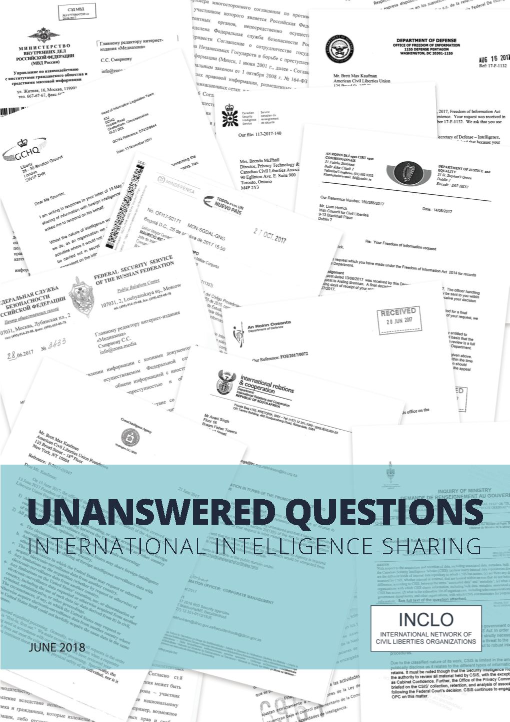 Unanswered Questions – International Intelligence Sharing Report