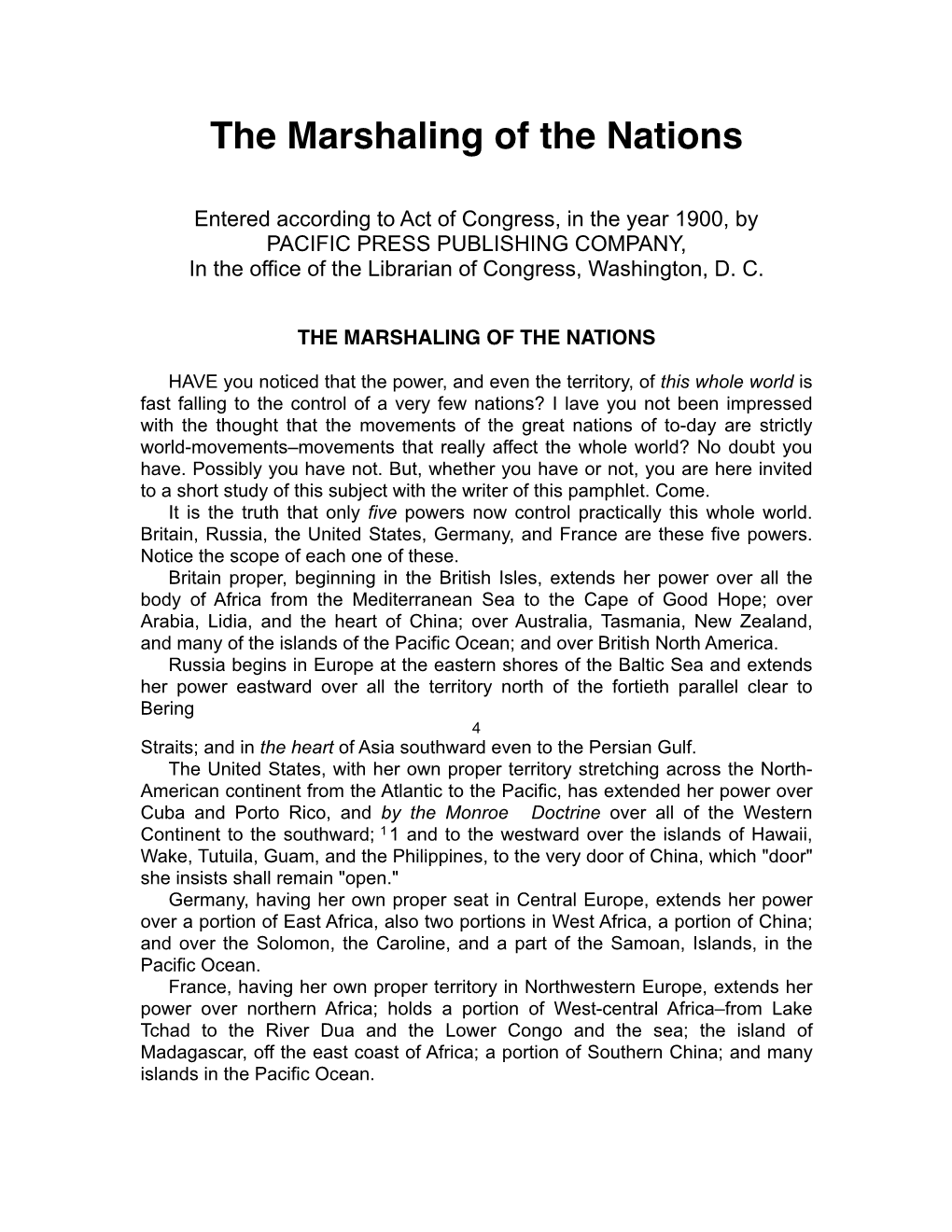 The Marshaling of the Nations.Pdf