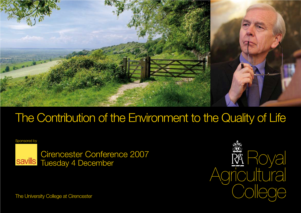 The Contribution of the Environment to the Quality of Life