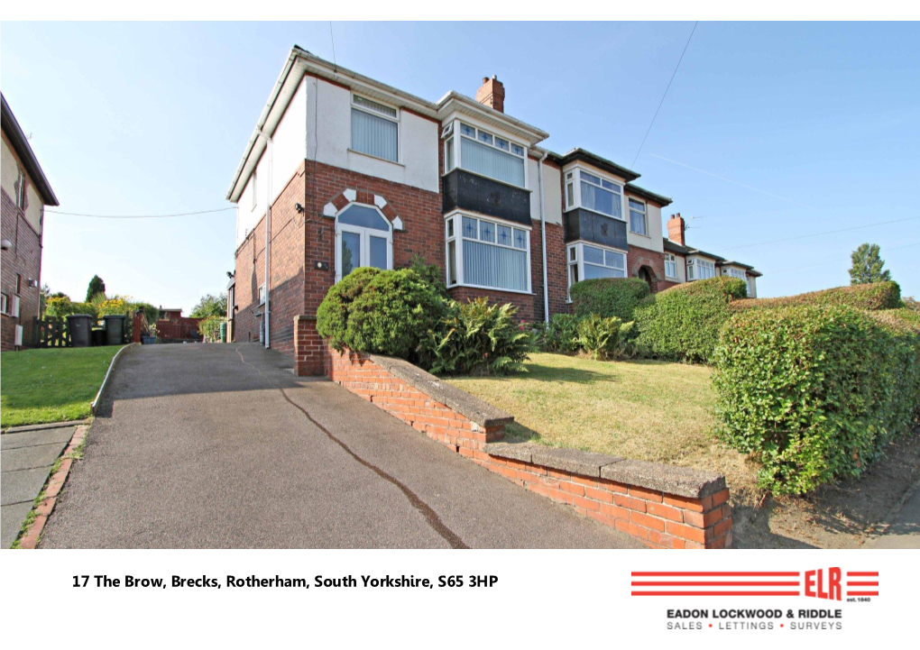 17 the Brow, Brecks, Rotherham, South Yorkshire, S65 3HP
