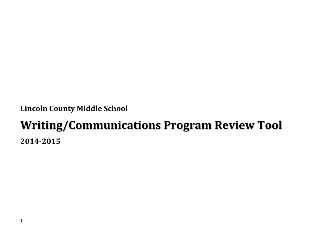 Arts & Humanities Program Review Tool