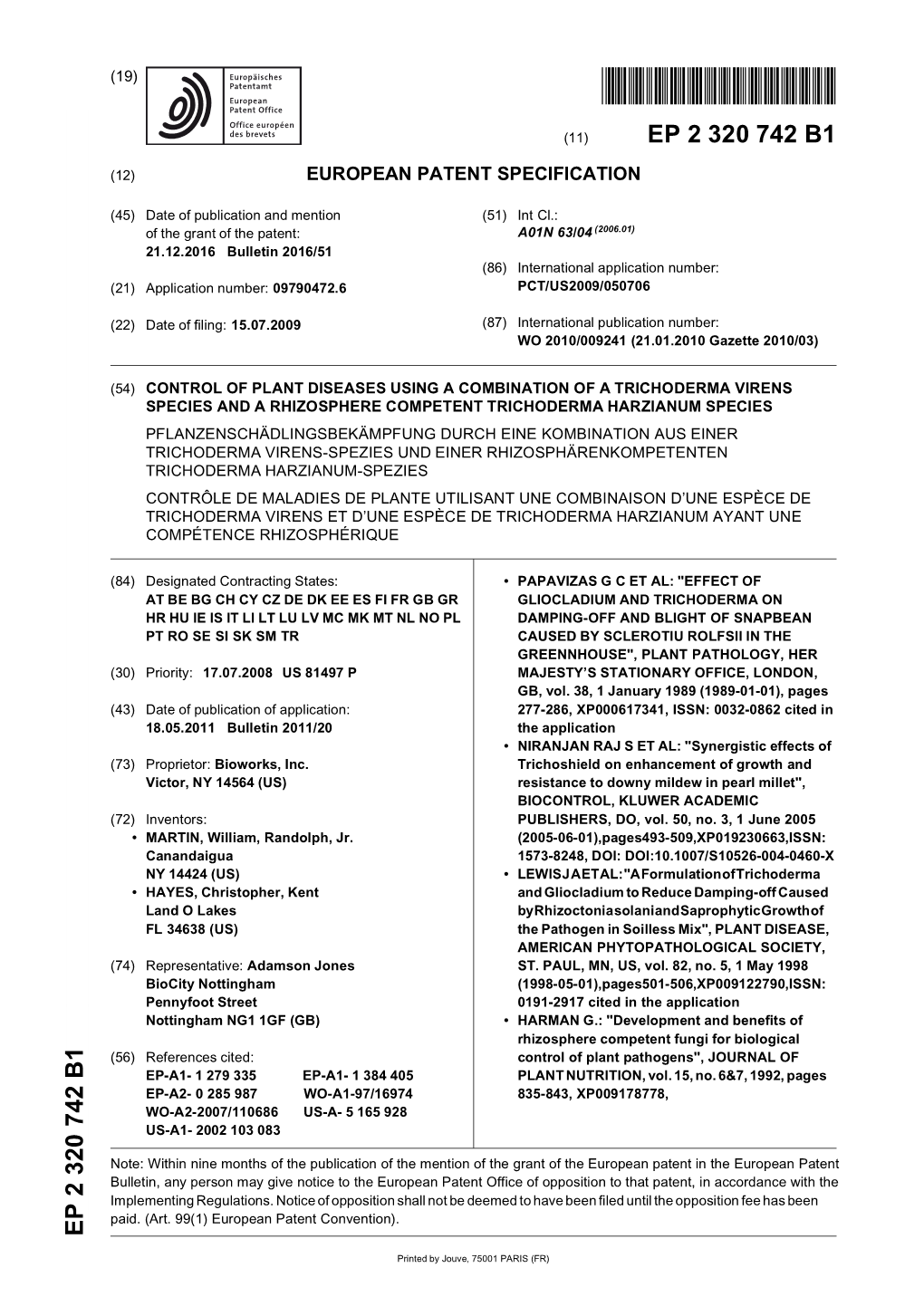 Control of Plant Diseases Using a Combination of A