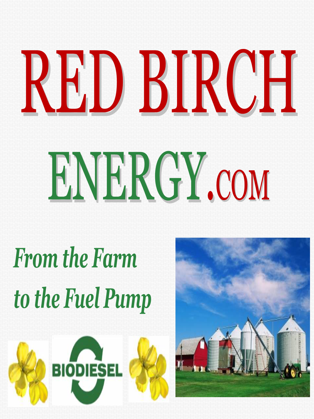 From the Farm to the Fuel Pump
