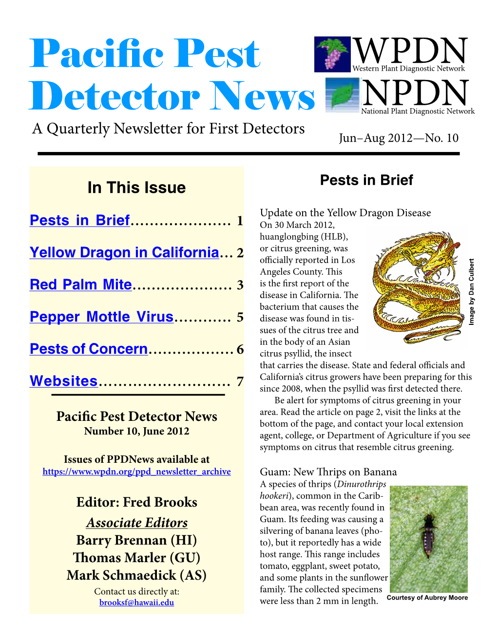 Pacific Pest Detector News NPDN WPDN