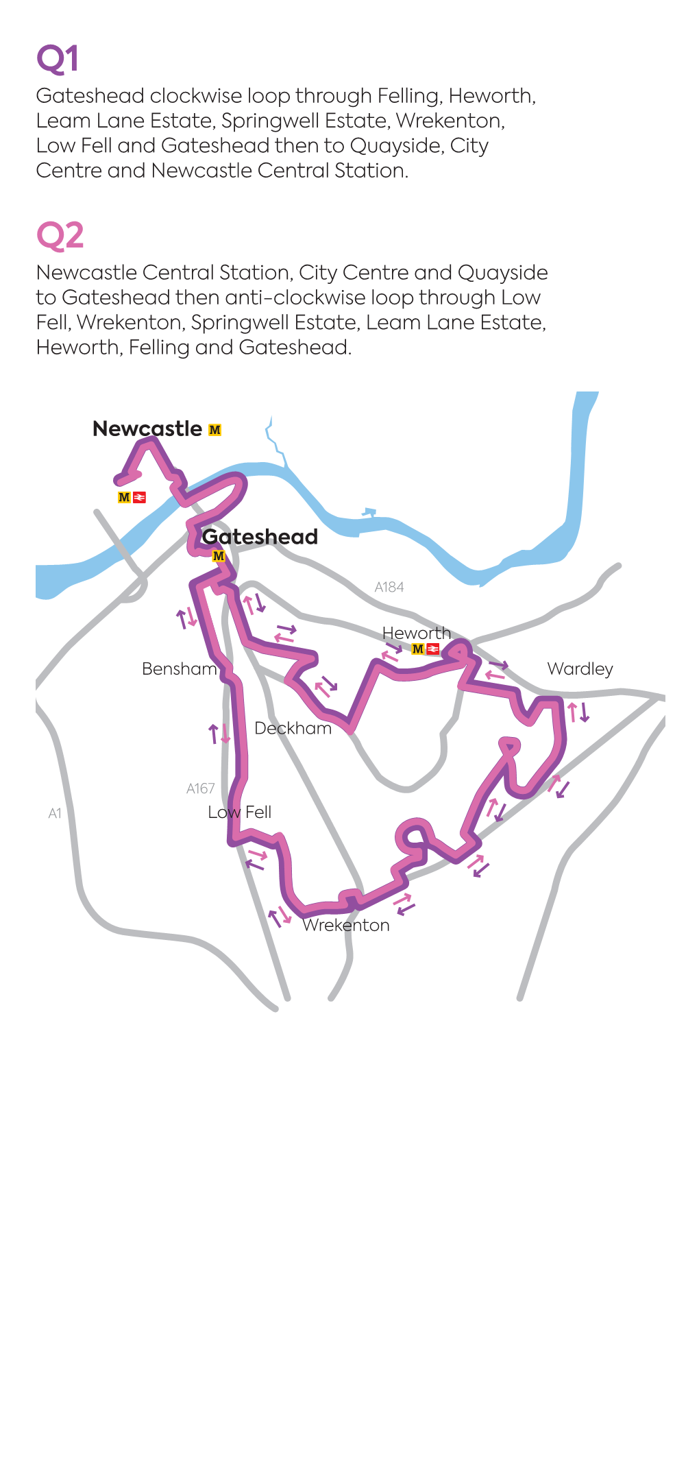 Gateshead Newcastle Gateshead Clockwise Loop Through Felling