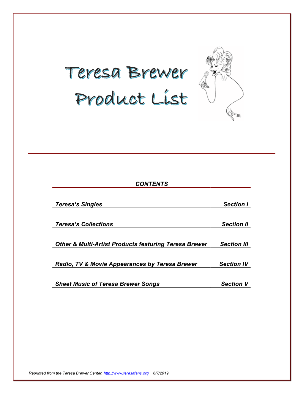 Tbcproductlist Singles I