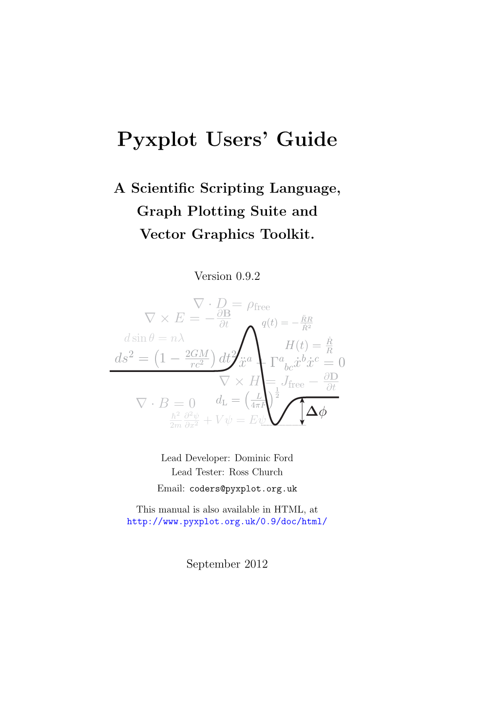 Pyxplot Users' Guide