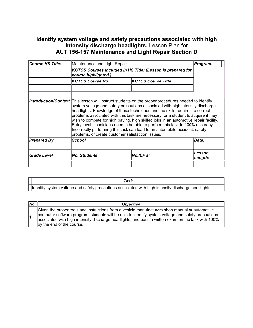 AUT 156-157 Maintenance and Light Repair Section D s2