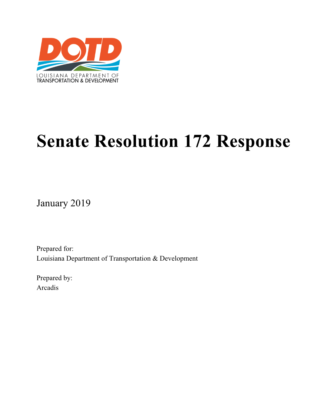 Senate Resolution 172 Response