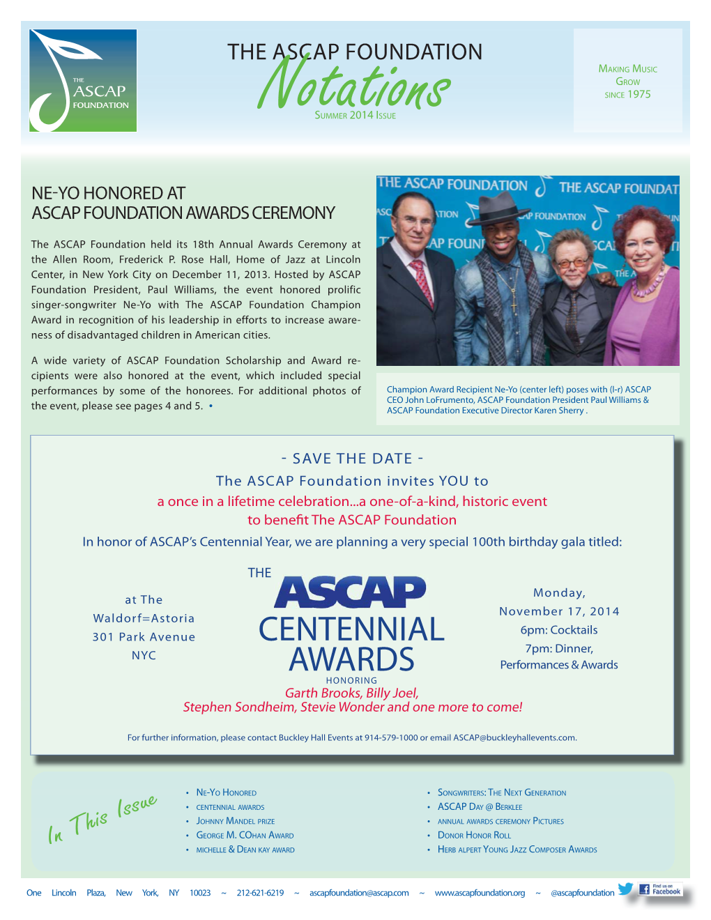 2014 Spring Newsletter