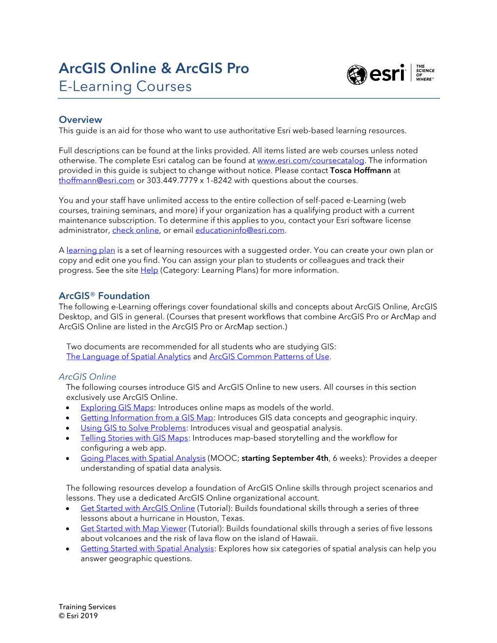 Arcgis Online & Arcgis Pro E-Learning Courses