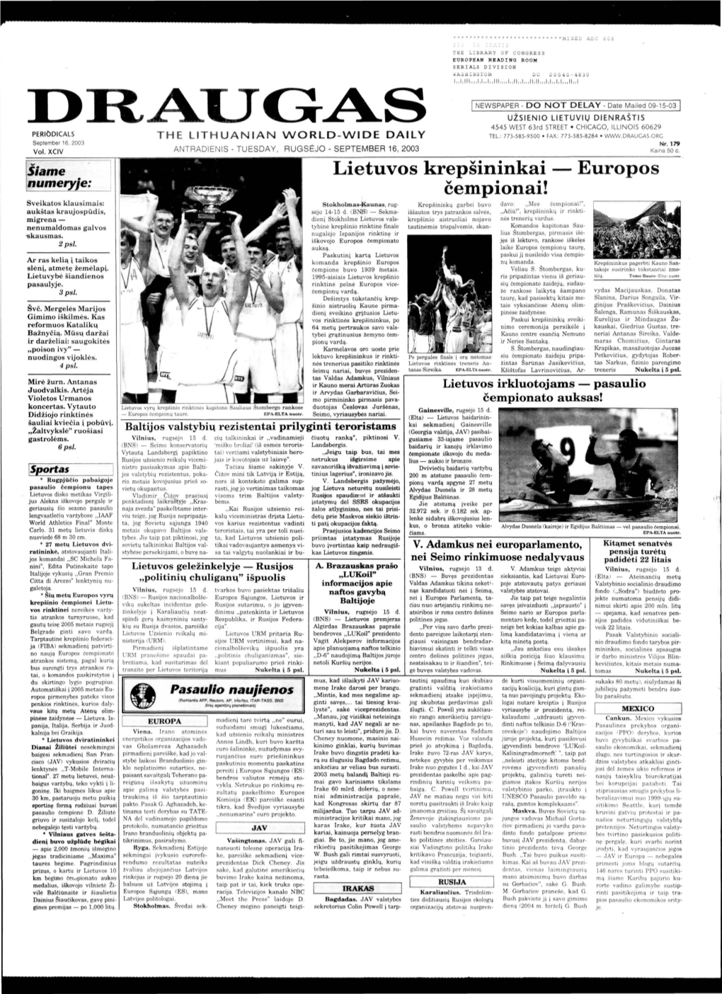 Lietuvos Krepšininkai — Europos Čempionai!