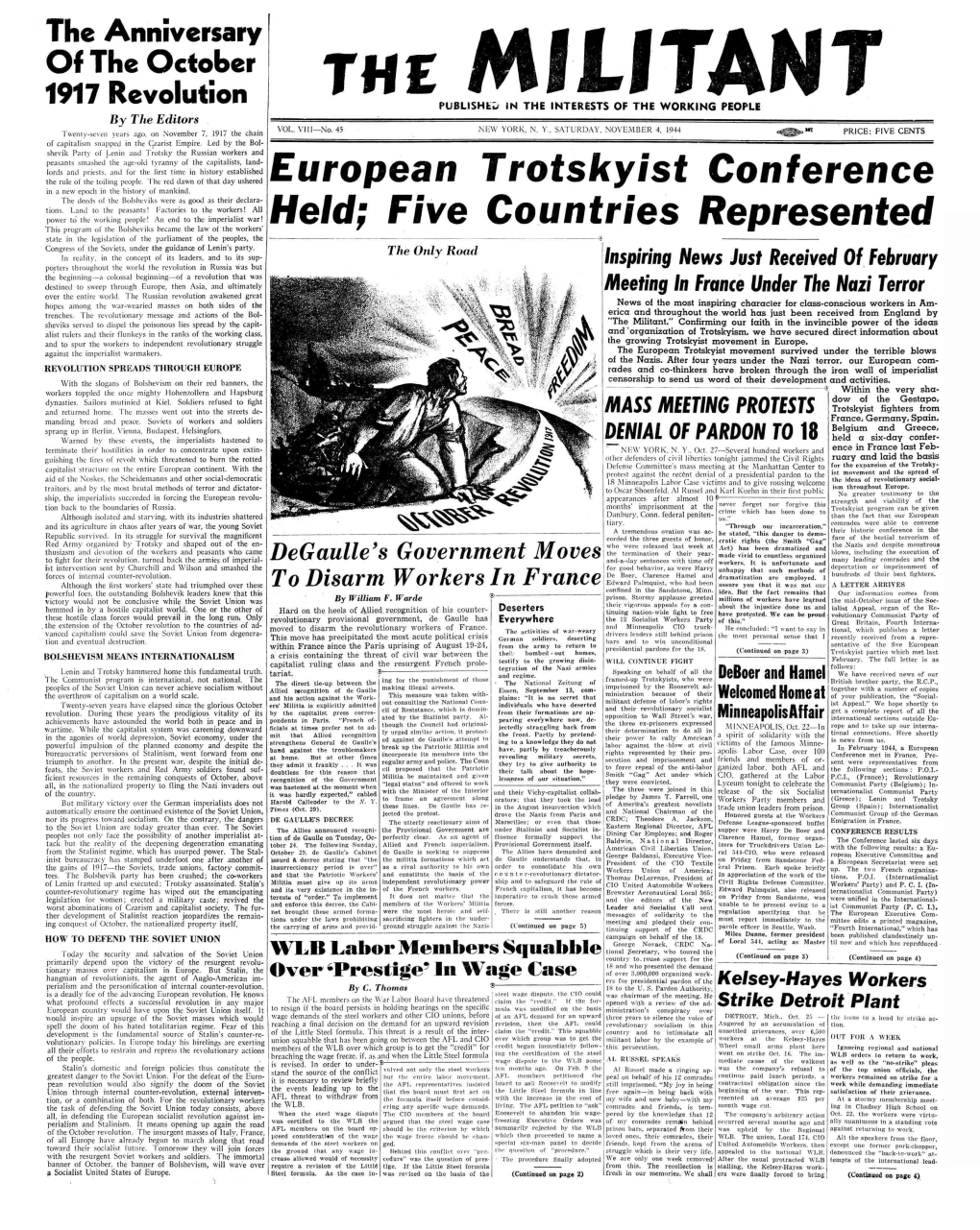 European Trotskyist Conference Held