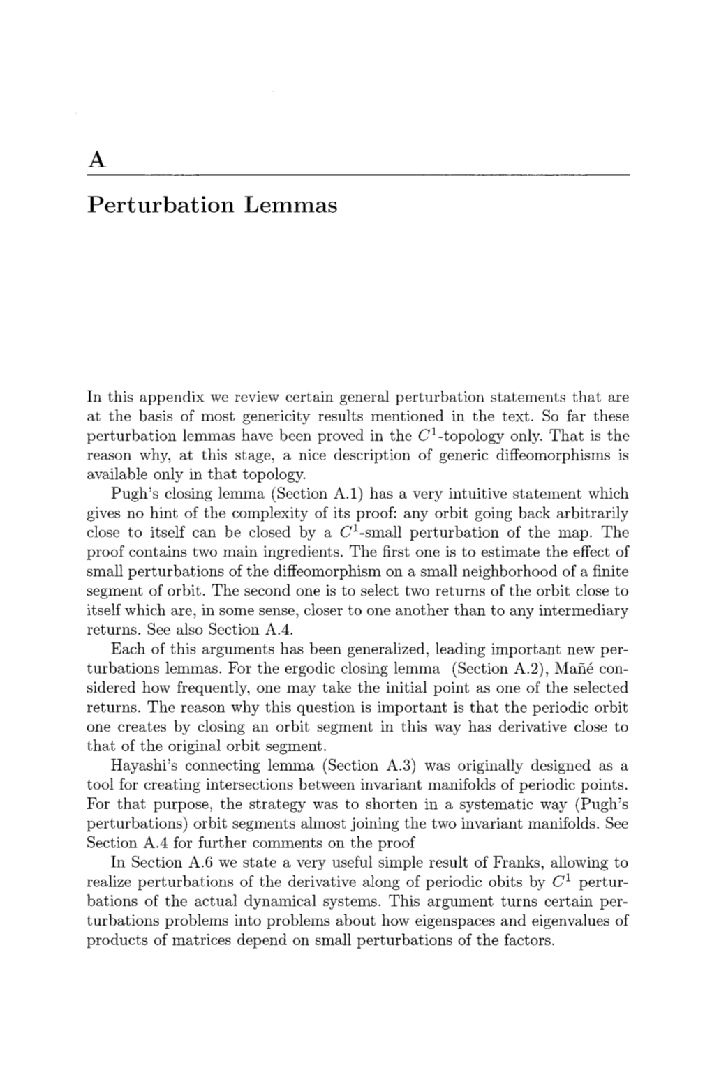 A Perturbation Lemmas