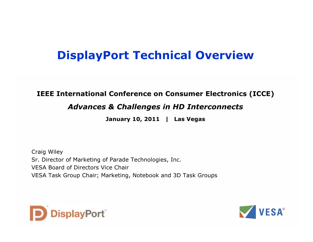 Displayport Technical Overview